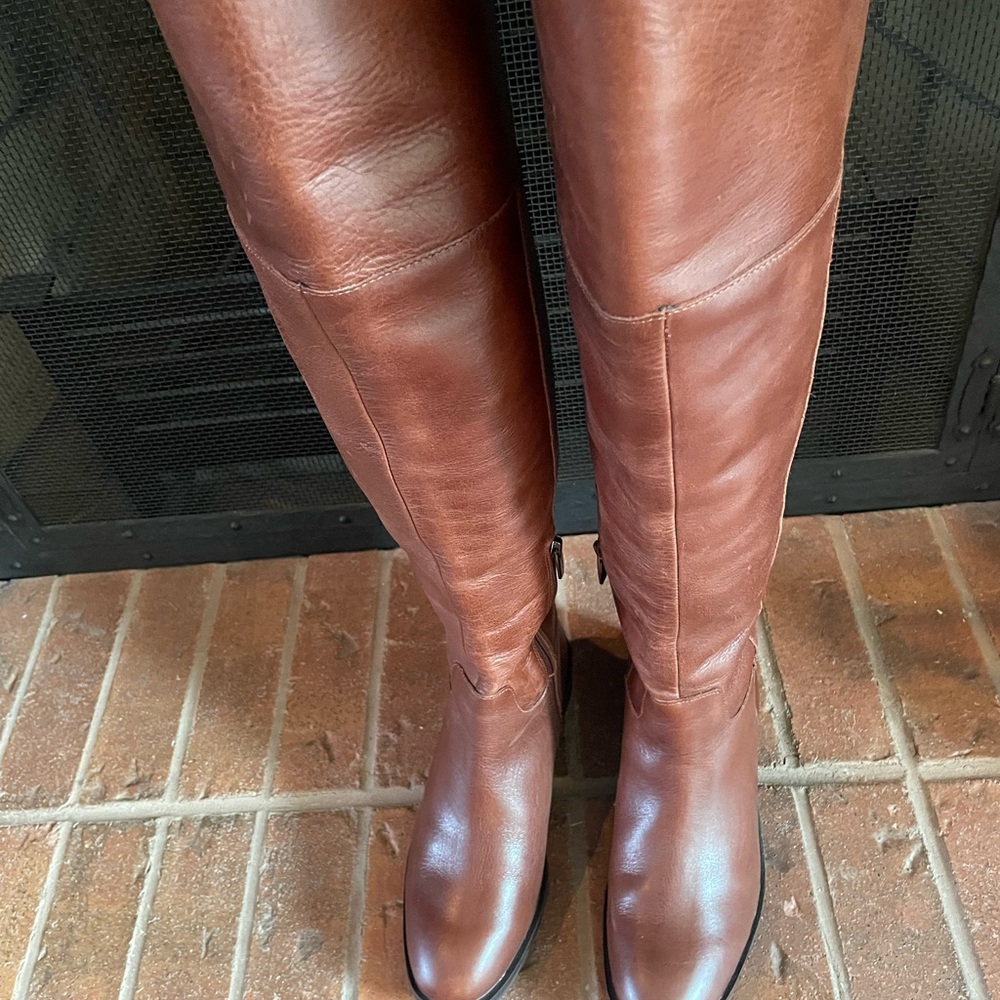 Vince Camuto Chestnut Over the Knee Boots